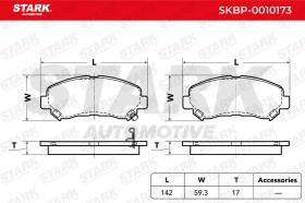 STARK RECAMBIOS SKBP0010173 - STARK SKBP-0010173 Juego de pastillas de freno delant.