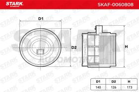 STARK RECAMBIOS SKAF0060808 - AIR FILTER