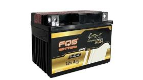 STARK BATERIAS FB12AL-A2 - BATERIA MOTO FQS AGM 12V 3AH 50A CCA +D